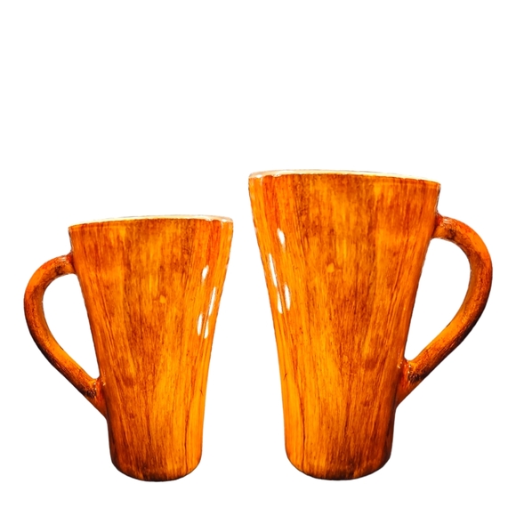 100% Glass/ Wood Inspired/ Latte Glass Set - Picture 3 of 3